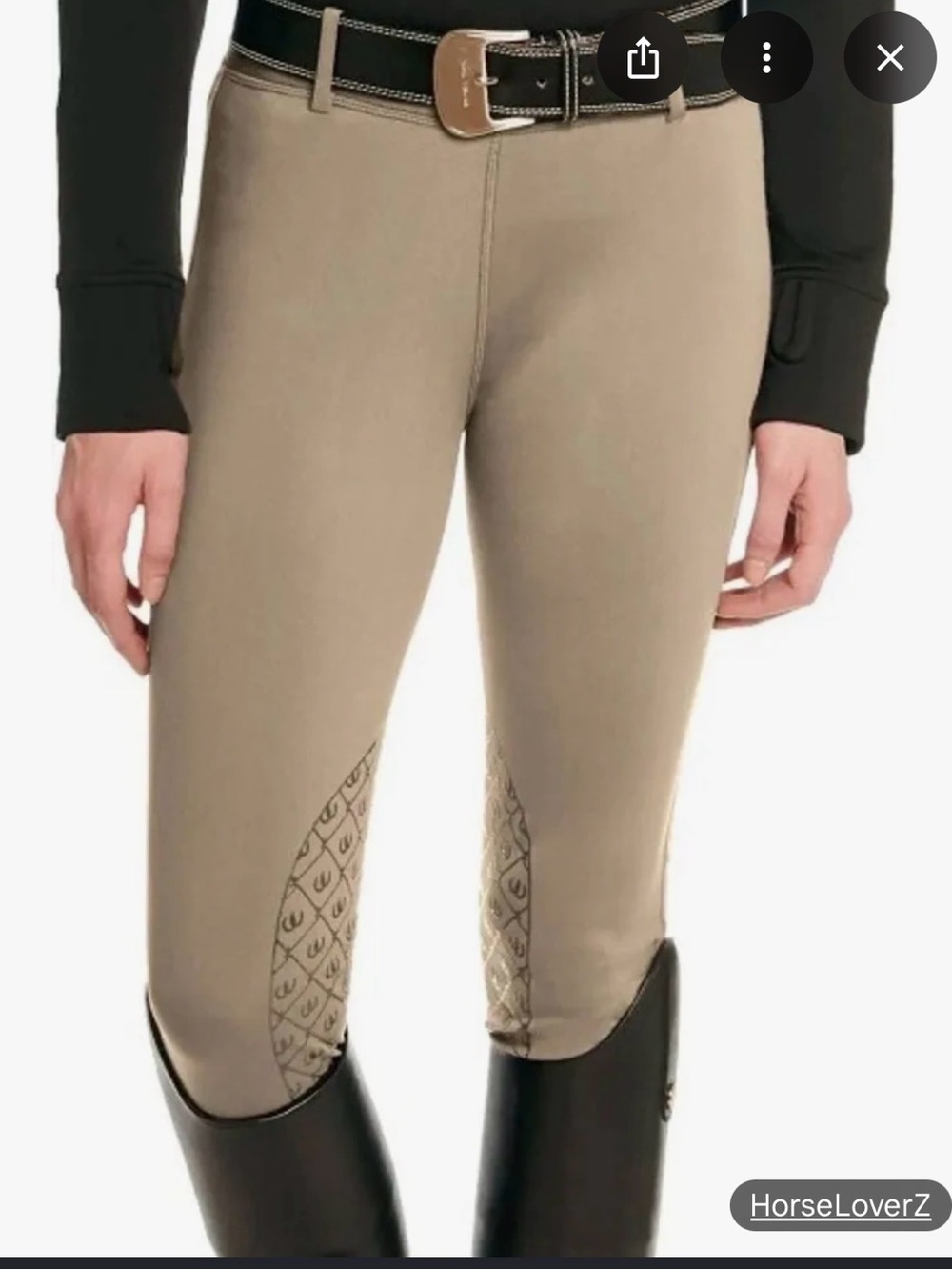 Ovation Kaki youth pull on breeches medium